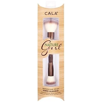 CALA Nature Girl - Brocha de doble punta para polvo y rubor