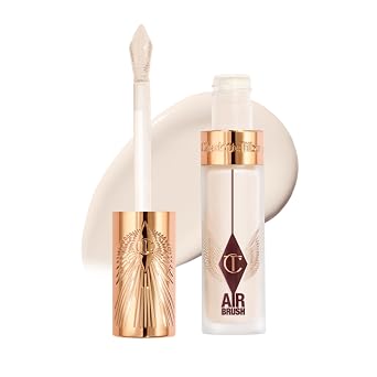 Charlotte Tilbury AIRbrush Corrector de desenfoque impecable – Corrector para ojeras, manchas y más – Hidratante, cobertura completa con un acabado mate natural