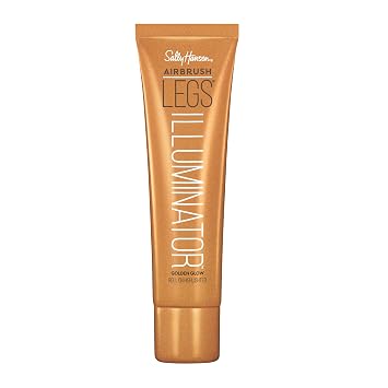 Sally Hansen Piernas de aerógrafo, maquillaje iluminador para piernas, brillo dorado, 3.3 onzas