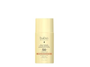 Babo Botanicals - Protector solar mineral tintado transparente diario - SPF