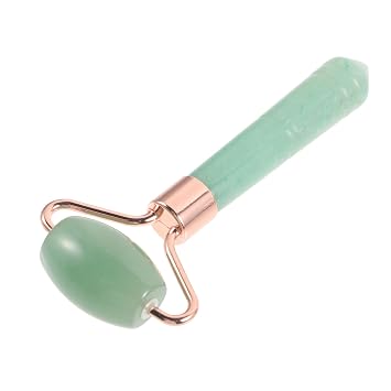 Healeved Rodillo facial del Massager del cuidado de la piel del rodillo de jade para la mano del cuello del cuerpo