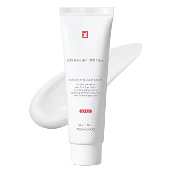 TOSOWOONG Ovalicin Crema para aclarar la piel, calmante para la piel, hidratante con niacinamida y azufre, cuidado de la piel coreano, 50g, 1.76 oz.