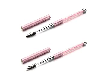 2 cepillos de rímel para cejas, cepillos de pestañas, aplicadores de varitas de rímel, cepillos cosméticos portátiles con carretes de tapa, cepillos para extensiones de pestañas y cejas,