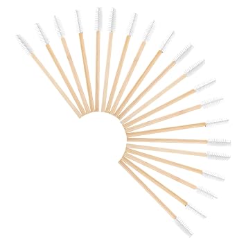Disposable Mascara Wands Portable Eyelash Brushes 100pcs Spiral Handle and Fine Nylon Bristles for Real and Synthetic Lashes, for Professional Eyelash Services and Makeup Sessions