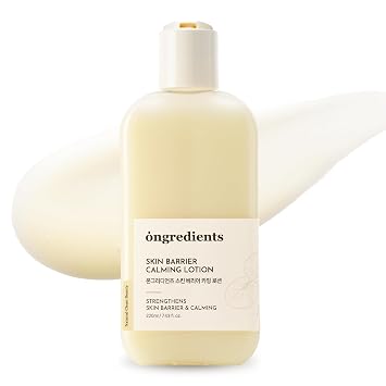 ONGREDIENTS Skin Barrier Loción calmante | Hidratante ligero para pieles secas y sensibles | Centella, complejo de 9 péptidos, glucosa, calmante, hidratante | Cuidado de la piel vegano y coreano (7.43 onzas líquidas)