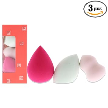 3INA Mini licuadoras – Esponja precisa para mezclar – Se utiliza para aplicar polvo o base líquida y corrector – Acabado suave, natural – Portátil y fácil de usar – Libre de crueldad animal y vegano –
