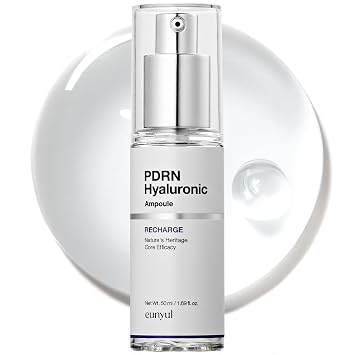 EUNYUL PDRN - Ampolla de recarga hialurónica (1.69 onzas líquidas), suero facial hidratante coreano con ácido hialurónico, niacinamida y pantenol para el cuidado de la barrera de humedad, ampolla