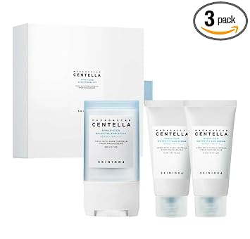 SKIN1004 SKIN 1004 - Kit de sol Hyalu Cica Sunsational de Madagascar Centella Hyalu-Cica Silky-Fit X1 y Madagascar Centella Hyalu-Cica Water-Fit Sun Serum Mini X2 set de regalo coreano