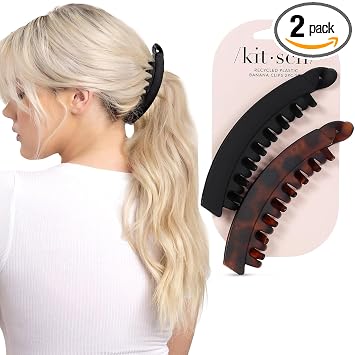 Kitsch Pinzas para el pelo de plátano para mujer, todo tipo de cabello