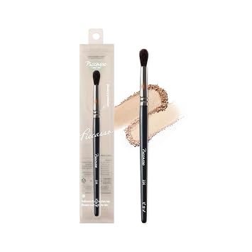 Piccasso Brocha de sombra de ojos 224 – Brocha coreana de maquillaje de ojos con cerdas cónicas suaves para mezclar y contornear la nariz, cepillo multiusos para sombra de ojos para maquillaje diario y sombreado