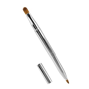 Quacc Brocha de maquillaje de labios retráctil de doble punta