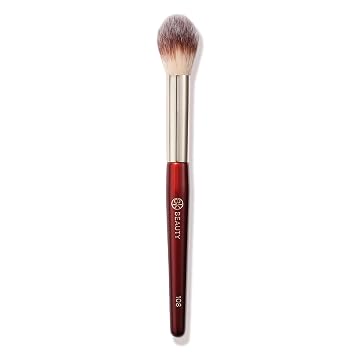 BK BEAUTY 108 CEPILLO DE MAQUILLAJE EN POLVO DE PRECISIÓN – Cepillo Cónico de Diseño Profesional para Fijación Precisa Bajo los Ojos, Acabado Sin Marcas y Resaltado Sutil