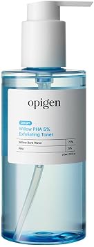 Tónico exfoliante PHA 5% de pH bajo, tóner diario suave para aclarar, suavizar y ver la piel más clara, cuidado de la piel coreano de 7.1 onzas líquidas