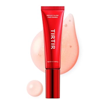 TIRTIR Reflect Glow Prep Primer | Base luminosa para el cuidado de la piel K-Beauty, 95% cuidado de la piel, brillo clínicamente probado, agarre antiadherente, todo tipo de piel, (1.0 fl oz, 1.01