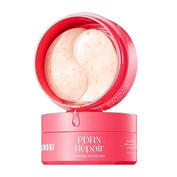 COSNORI PDRN - Parches de hidrogel reparadores para los ojos, parches coreanos para debajo de los ojos con Camellia PDRN y 11 péptidos para líneas finas y líneas sonrientes, cuidado revitalizante