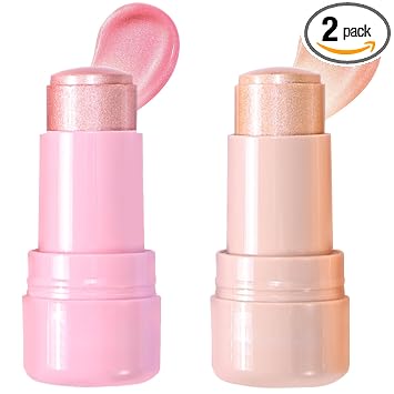 Paquete de 2 resaltadores Jelly Shimmer Highlighter, maquillaje de larga