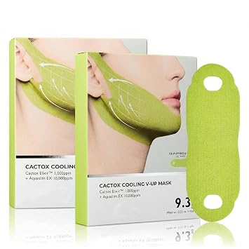 CACTOX V-Lifting Mewing Band, mascarilla coreana reafirmante facial con cafeína y colágeno, tonifica visiblemente la mandíbula y alivia la hinchazón matutina, cuidado de la piel contorneado de