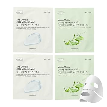 Mascarilla facial de colágeno coreano durante la noche 2+2 EA cuidado de la piel de lujo (antiarrugas, mucina vegana) (muestra 4)