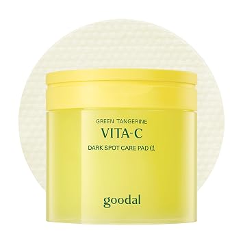 GOODAL Green Tangerine VITA C Toner Pads [Advanced Ver.] - Almohadillas para el cuidado de manchas oscuras para piel clara y radiante, cuidado de la piel coreano, 70 almohadillas
