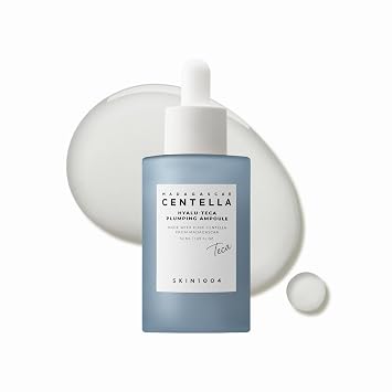 SKIN1004 Hyalu TECA - Ampolla rellenadora, suero de ácido hialurónico para piel con brillo húmedo, suero facial hidratante con centella calmante y ceramida, péptidos para reafirmar la piel, cuidado de