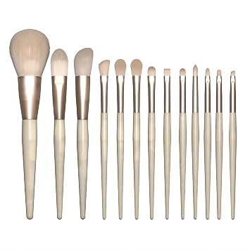 BRUSH ARTIST - Juego de 13 brochas de maquillaje sintéticas de alta calidad con bolsa de cosméticos de algodón, esponja de base, patrón de mármol