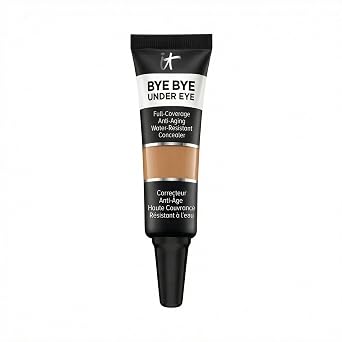 IT Cosmetics Bye Bye Under Eye Concealer Travel (Tan Neutral) - Resistente al agua, corrector iluminador de cobertura completa para ojeras, líneas finas, enrojecimiento y decoloración, desgaste 24