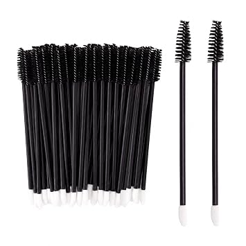 G2PLUS 100 varitas de rímel 2 en 1 y cepillo de lápiz labial, color negro