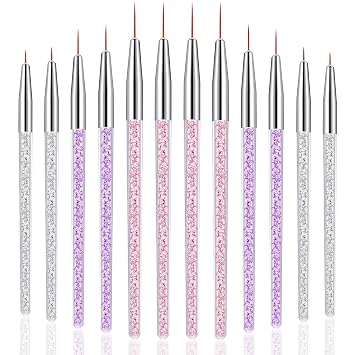 Nuenen 12 brochas de maquillaje de punta fina para maquillaje, gel líquido