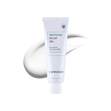 Gel hidratante calmante de alivio de 2.7 fl oz (2.71 onzas líquidas) Ciencia coreana del bioma de la piel con neuromida, ceramidas para calmar, hidratación con barrera cutánea, refinamiento