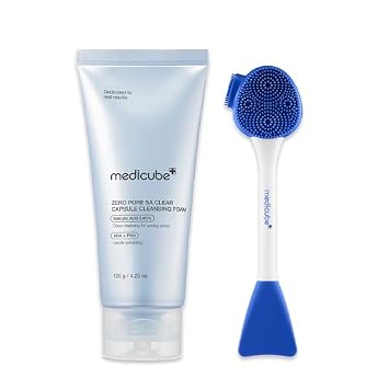 medicube Zero Pore Capsule Cleanser & Multi Pore Brush For Deep Cleansing