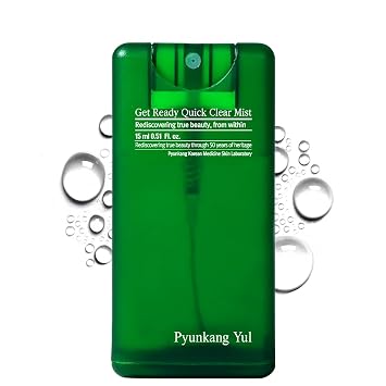 Pyunkang Yul PKY Ultimate Get Ready Quick Clear Mist para piel sensible, calma y suaviza intensamente el enrojecimiento con Cica y Árbol de Té, tamaño compacto, cuidado de la piel coreano (15ml, 0.51
