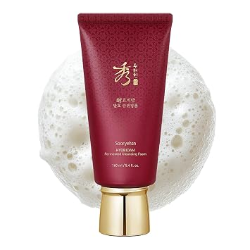 Sooryehan Espuma limpiadora fermentada Hyobidam (5.4 fl oz) - Cuidado de la piel coreano para una limpieza completa, retención de humedad y efectos suavizantes. con Baekhyodan para eliminar impurezas