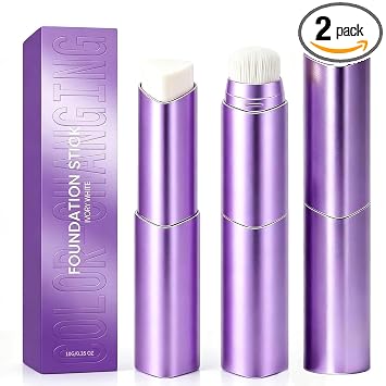 Facelove - Base de maquillaje 2 en 1 que cambia de color con cepillo