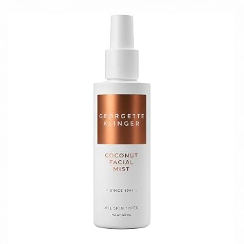 Georgette Klinger Bruma Facial de Coco - Spray fijador de maquillaje hidratante y de larga duración con antioxidantes hidratantes para un rostro mate y radiante, protege e hidrata la piel deshidratada