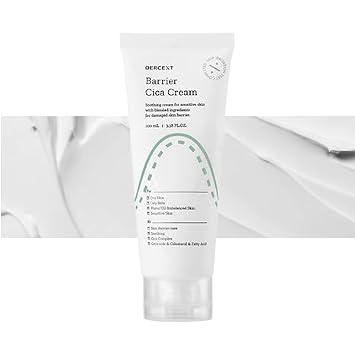 DECERNT Korean Skincare, CICA CREAM 3.4 fl oz (3.38 FL.OZ.) Crema hidratante diaria de ceramida, ácido hialurónico de hidratación profunda, cuidado de la piel para el rostro, todo tipo de piel