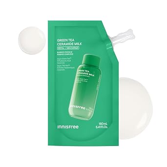 innisfree Green Tea Ceramide Milk | Hydrating & Lightweight Korean Milky Toner for Barrier Repair | Suitable for All Skin Types including Acne-Prone & Sensitive Skin | Available in Refill & Gift Sets