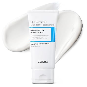 COSRX - Hidratante de barrera de ceramides para la cara con 7 ceramides, ácido hialurónico y pantenol para todo tipo de piel, 2.7 fl.oz, Cuidado de la piel estilo coreano, Regalos para mujeres