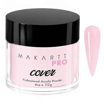 MakarttPro Polvo acrílico - 112g/4oz Cubierta de uñas para extensión, perfecto para técnicos de uñas profesionales privados (Pétalo de rosa)