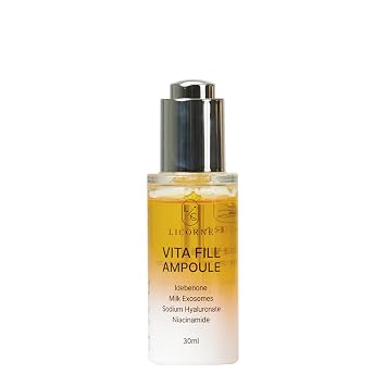Licorne Vitafill Ampolla - Suero de ampolla de exosoma con niacinamida, suero facial coreano, ampolla ligera hidratante para una piel suave y radiante, cuidado de la piel K-Beauty