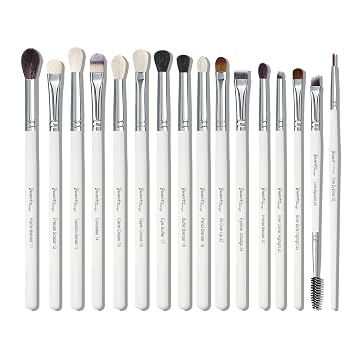 Bueart Design - Juego de 16 brochas de maquillaje para sombra de ojos de grado profesional