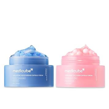 medicube Hydration & Glow Capsule Duo: Crema en Cápsula de Ácido Hialurónico y ADN de Salmón PDRN | Cuidado Reafirmante, Rellenador y de Hidratación Duradera para una Piel Radiante y Flexible
