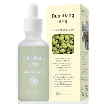 Suero de frijol mungo – Fórmula coreana tradicional vegana para el cuidado de la piel, calma y desintoxica con extracto de frijol mungo fermentado, aceite de árbol de té y extracto de té verde, 1.7 fl oz | 1.69 onzas líquidas