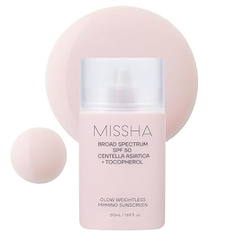 MISSHA Glow Weightless Priming Protector solar SPF 50 Centella 1.69 oz
