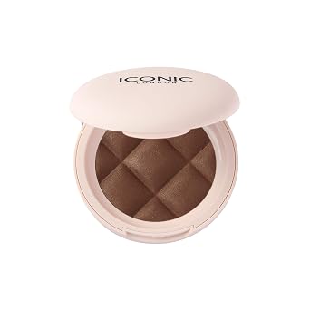 ICONIC LONDON Bronceador difuminador suave al tacto, sal marina | Bronceador de crema a polvo para rostro con aceite de jojoba y escualano para un acabado sedoso y suave | Vegano, 0.14 onzas
