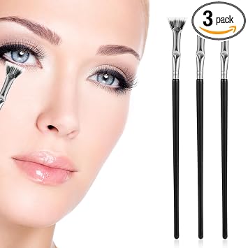 Cepillo de abanico de rímel, cepillo de pestañas festoneado de ángulo plegable, cepillo de pestañas para cejas, cepillo de pestañas en forma de abanico, cepillo de pestañas para varita, separador de