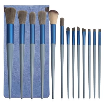 Juego de brochas de maquillaje, 13 piezas de base sintética de alta calidad, corrector de polvo, sombra de ojos, colorete, resaltador de cejas, juego de brochas de maquillaje, adecuado para principiantes y artistas de maquillaje