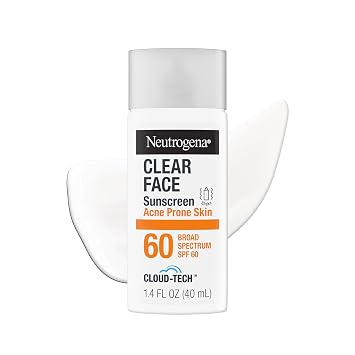Neutrogena Protector solar facial transparente para piel propensa al acné