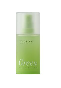 WEGLAN K-Green Tea Fresh Ampolla 1 fl oz – Suero facial hidratante coreano y esencia con agua de hoja de té verde, alantoína y botánicos calmantes – Fórmula ligera y ligera