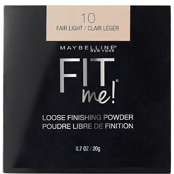Maybelline Fit Me Polvo Fijador Suelto, Polvo Facial y Maquillaje de Acabado, Fair Light, 1 Unidad
