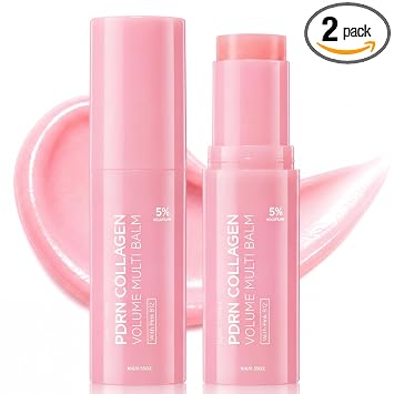 PDRN - Bálsamo múltiple de colágeno rosa, bálsamo K-Beauty con NAD+ y